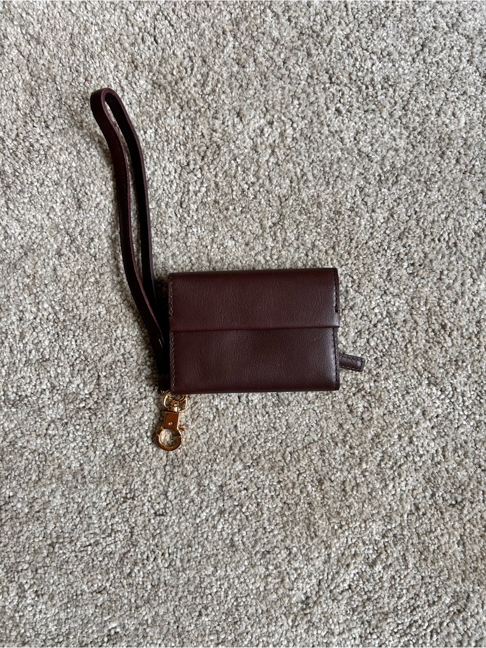 Madewell Leather Wristlet with Gold Hardware-Never Used